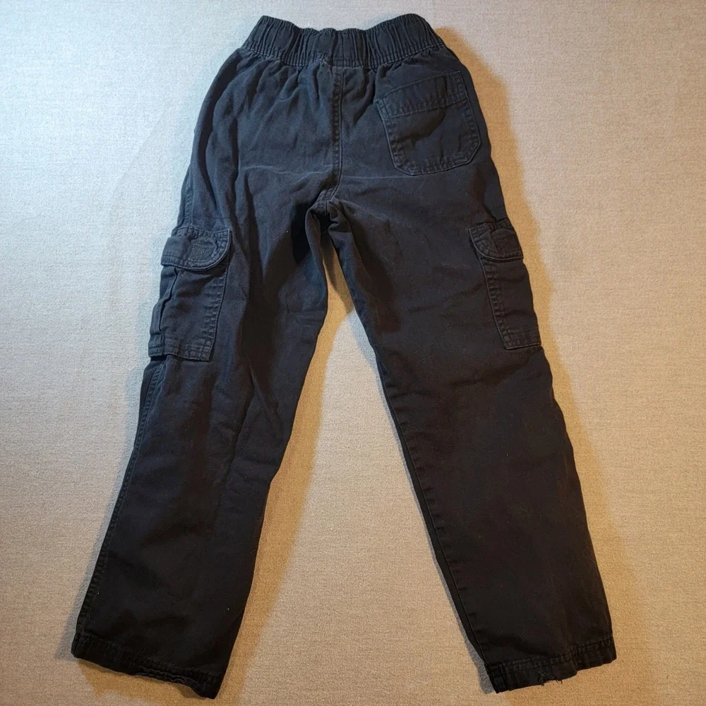 The Children's Place Cargo Pants Kids 6S Navy Blue Excellent Elastic Waist